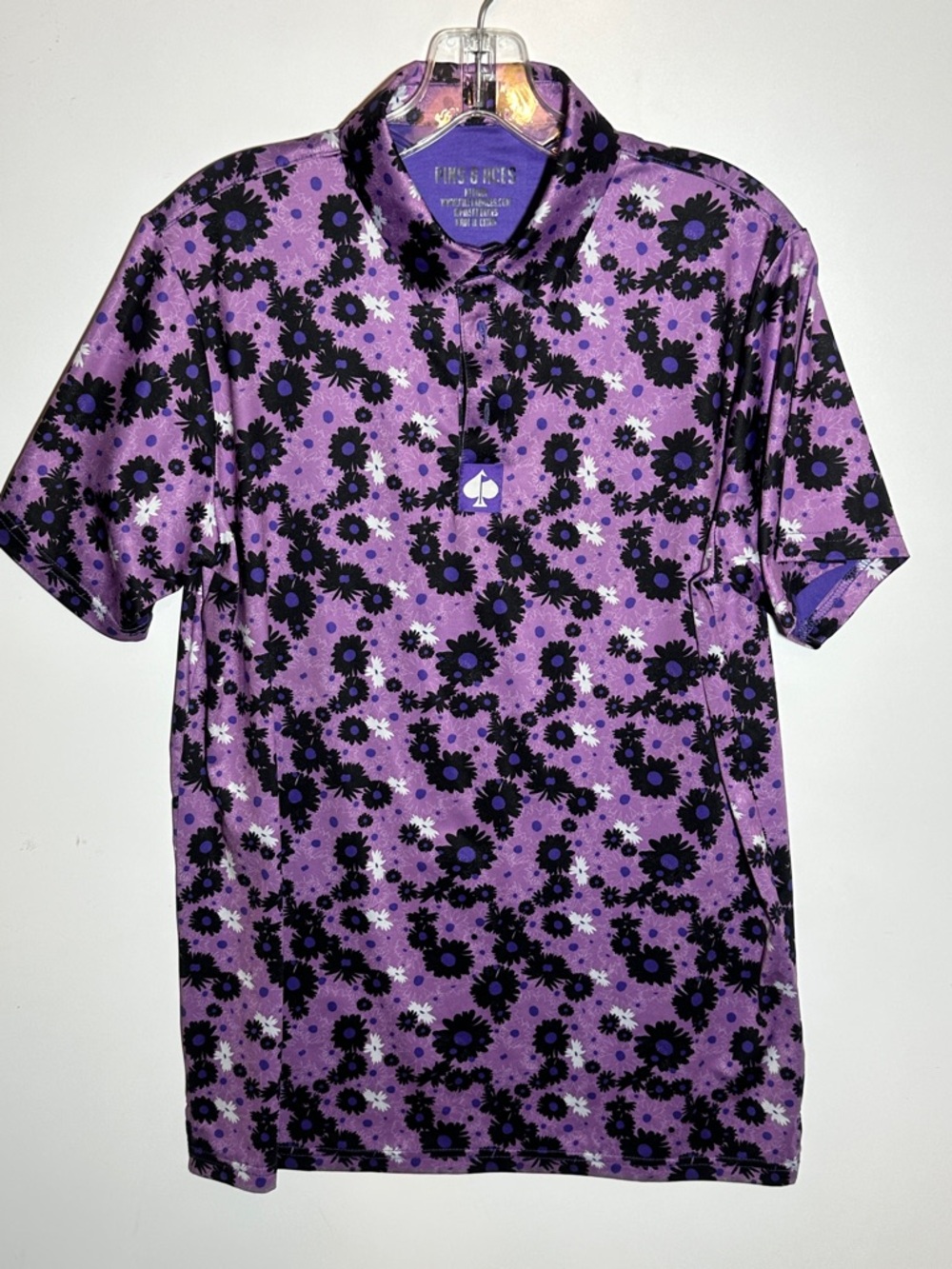 Men's Purple Floral Polo Shirt by Kings & Things